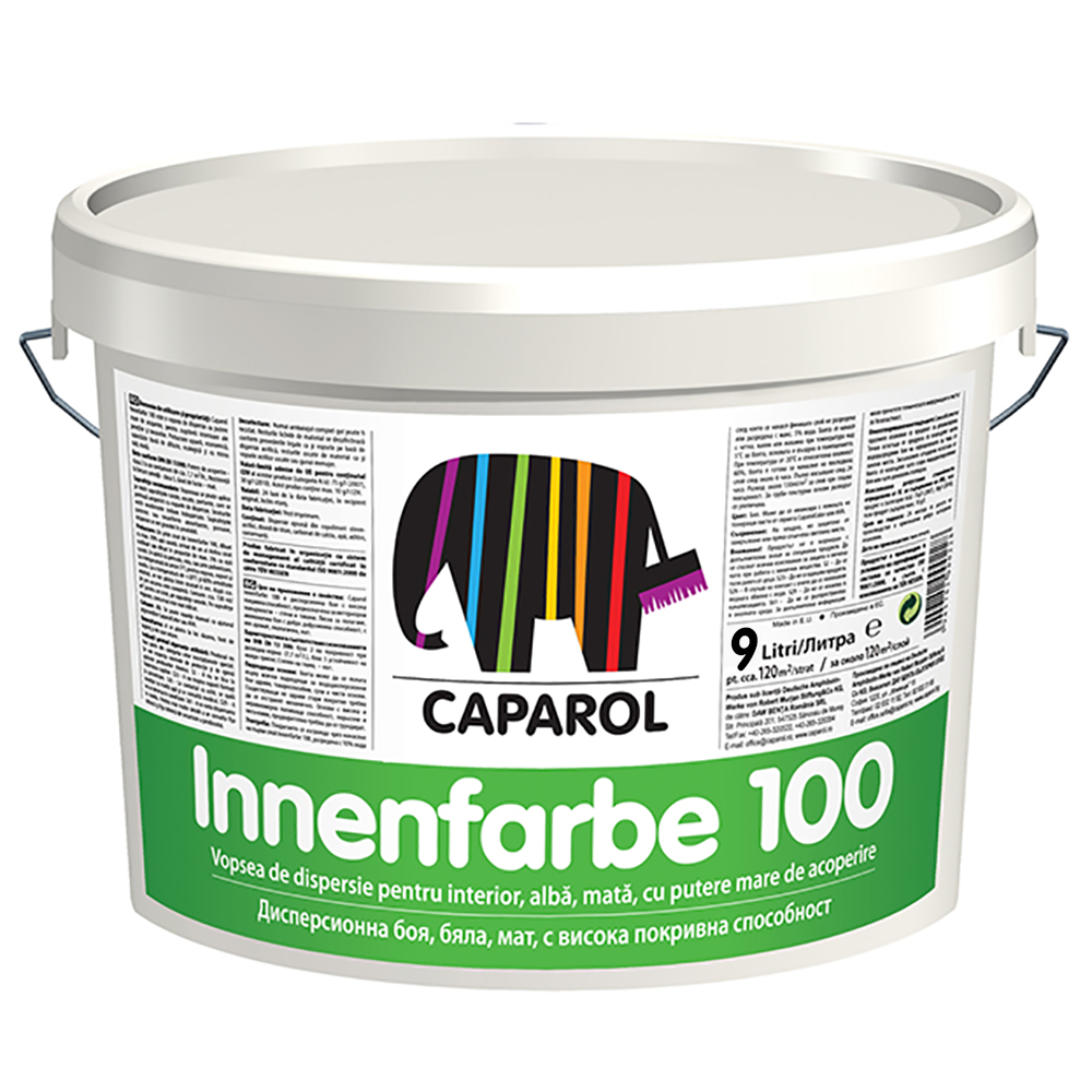Vopsea lavabila Caparol Innenfarbe 100, interior, alba, 9 l