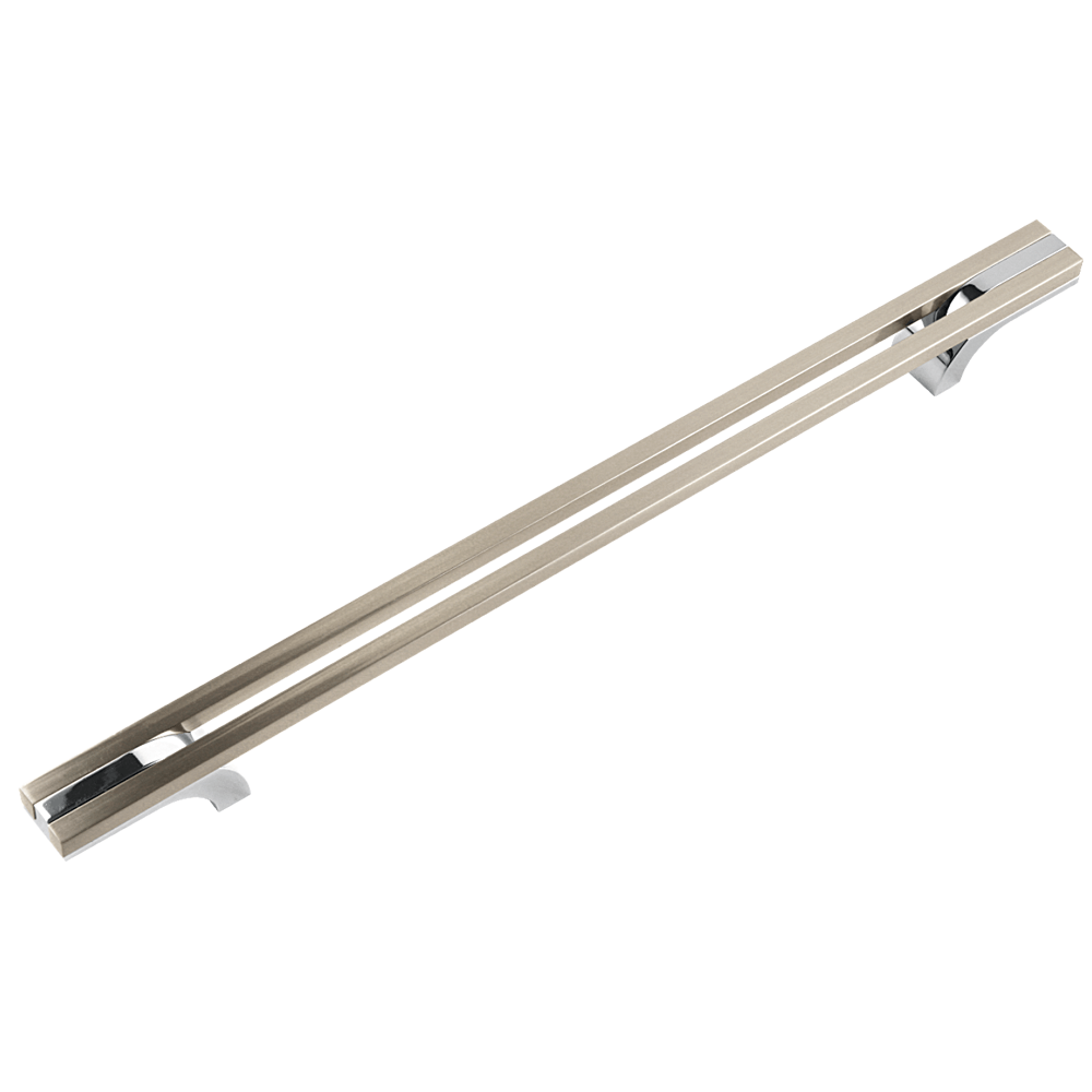 Maner mobila cu terminatii din aluminiu, FA 23609, crom/ crom mat, 192 mm