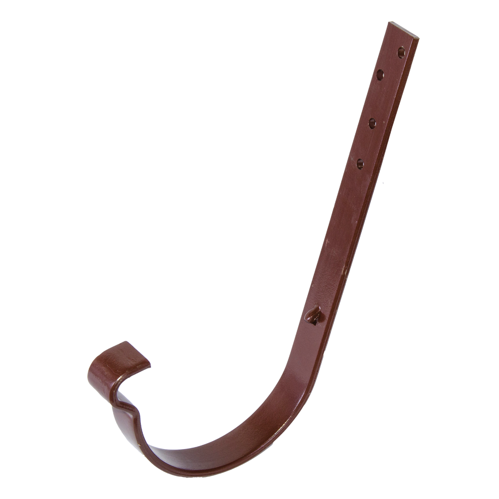 Carlig metalic lung jgheab Novatik Ronda, 125 mm, maro RAL 8017