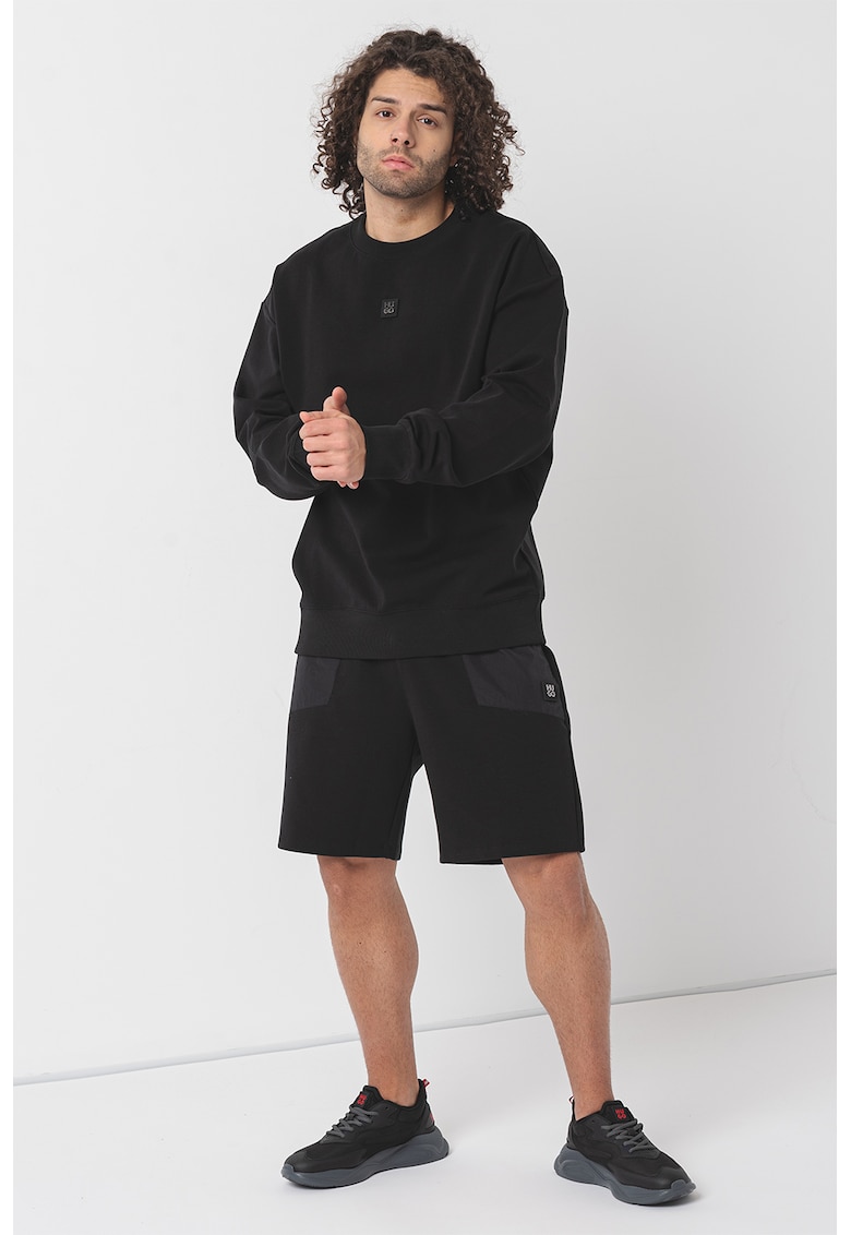 Bluza de trening cu decolteu la baza gatului Dettil - Negru