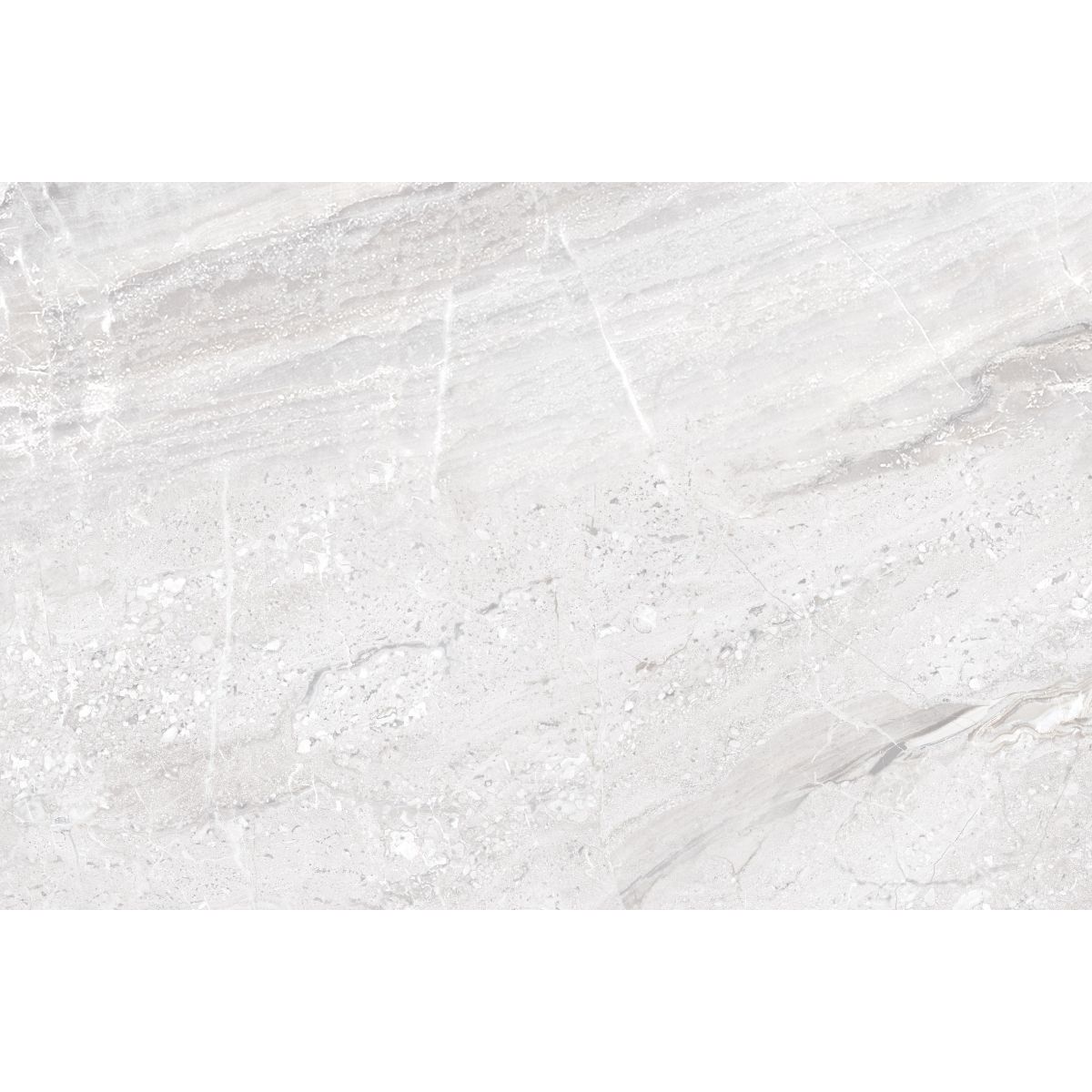 Faianta baie rectificata glazurata 115 LT, alb-gri, lucios, aspect de marmura, 45 x 30 cm