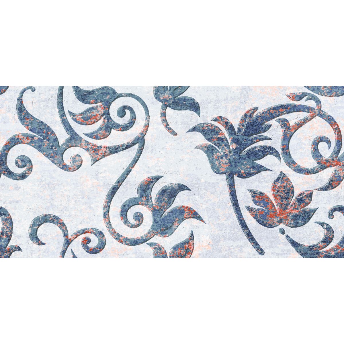 Faianta baie rectificata Ciel Flora HL, multicolor, lucios, model, 60 x 30 cm