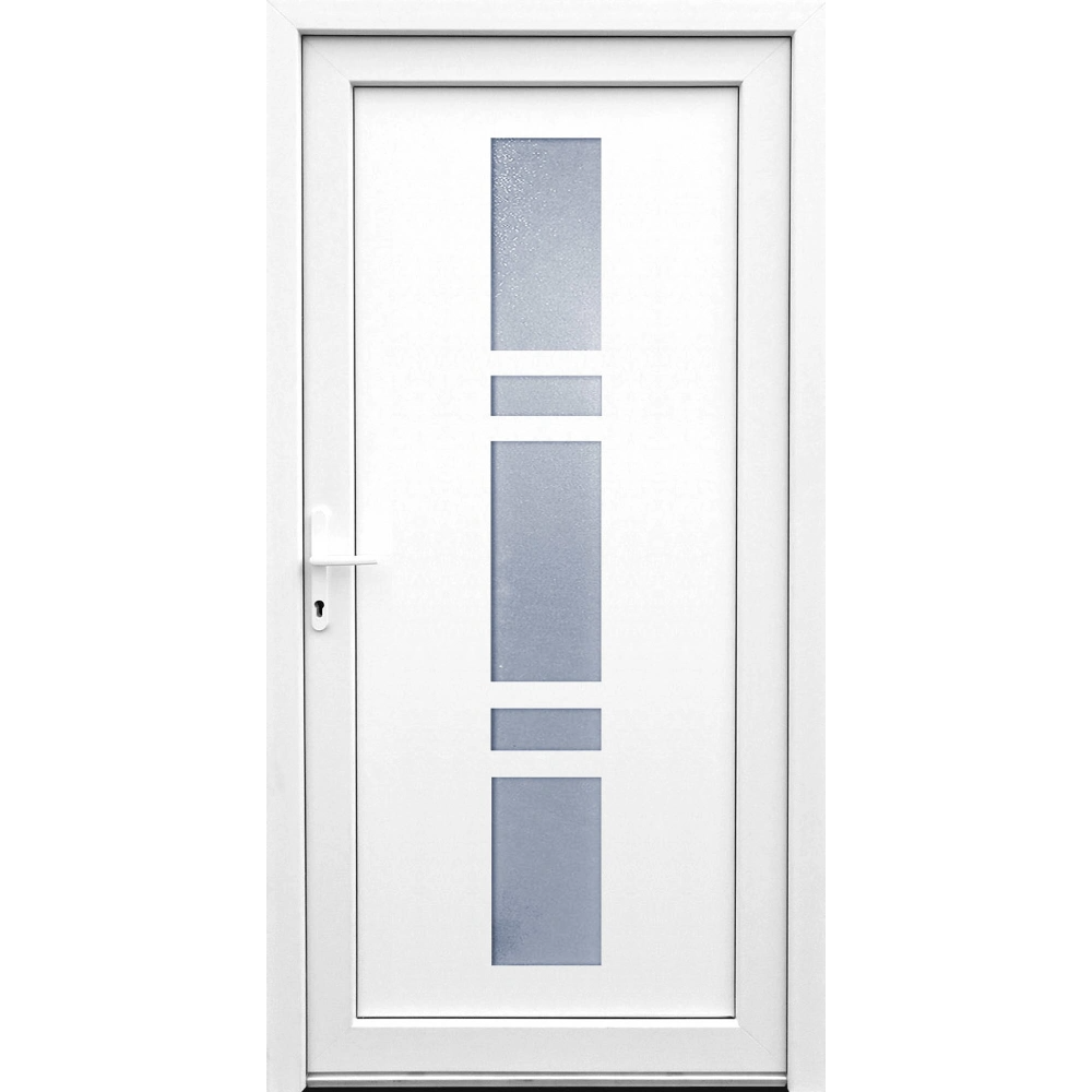 Usa PVC K017 pentru intrare, alb, 110 x 210 cm, stanga