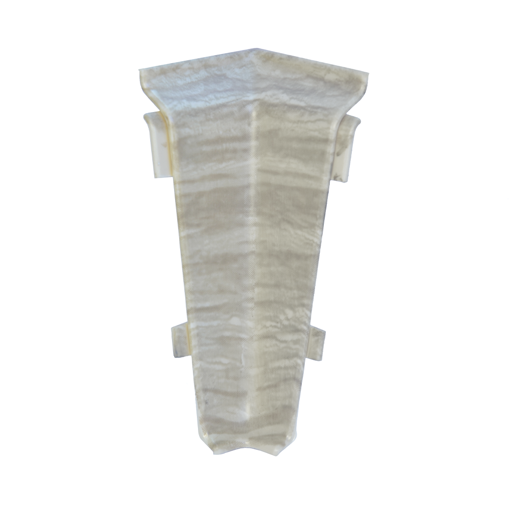 Set colt interior plinta parchet Korner Evo 70, stejar pastel, PVC, 70 x 20.7 mm, 2 bucati/set