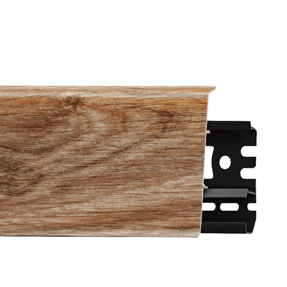 Plinta parchet, cu canal cablu, PVC, stejar laplant, INDO 70, 2500 mm