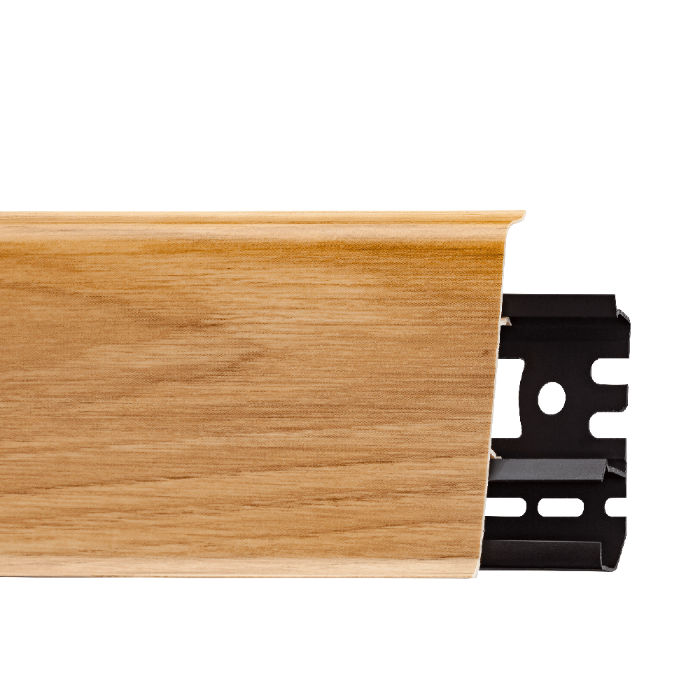 Plinta parchet, cu canal cablu, PVC, stejar liberty, INDO, 2500 mm