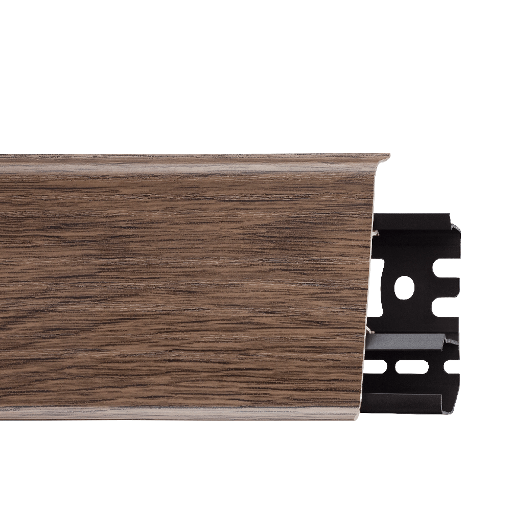 Plinta parchet, cu canal cablu, PVC, wenge Africa, INDO 70, 2500 mm