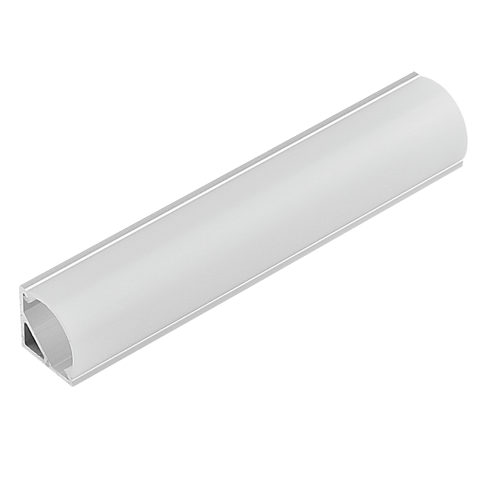 Profil aluminiu LED pentru colt, capac bombat opac, latime 16 mm, 3 m