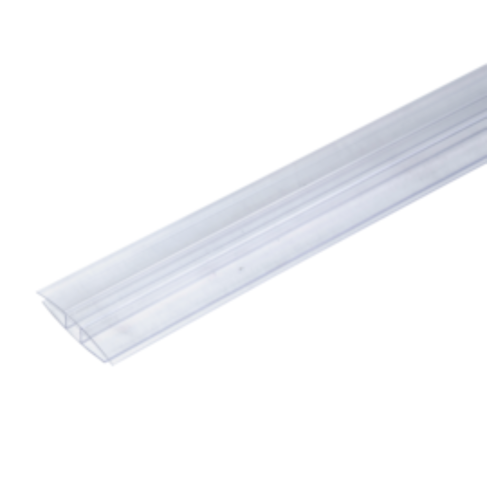 Profil H policarbonat Carboplak, transparent, L= 6 m, grosime 6 mm