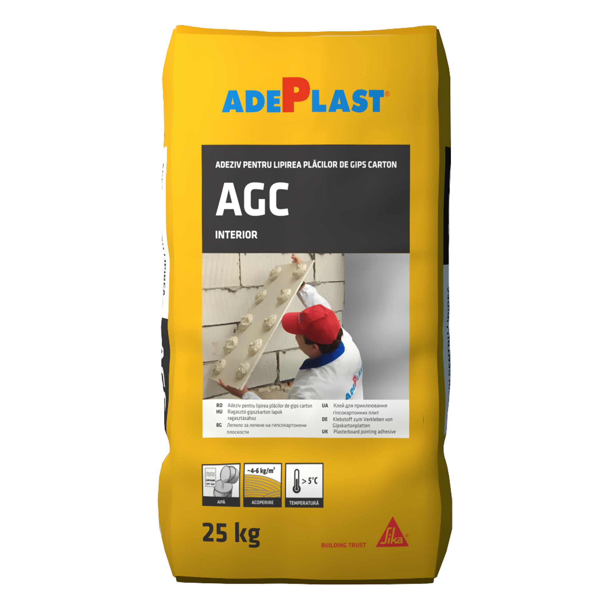 Adeziv placi gips carton Adeplast AGC, pe baza de Ipsos, 25 Kg