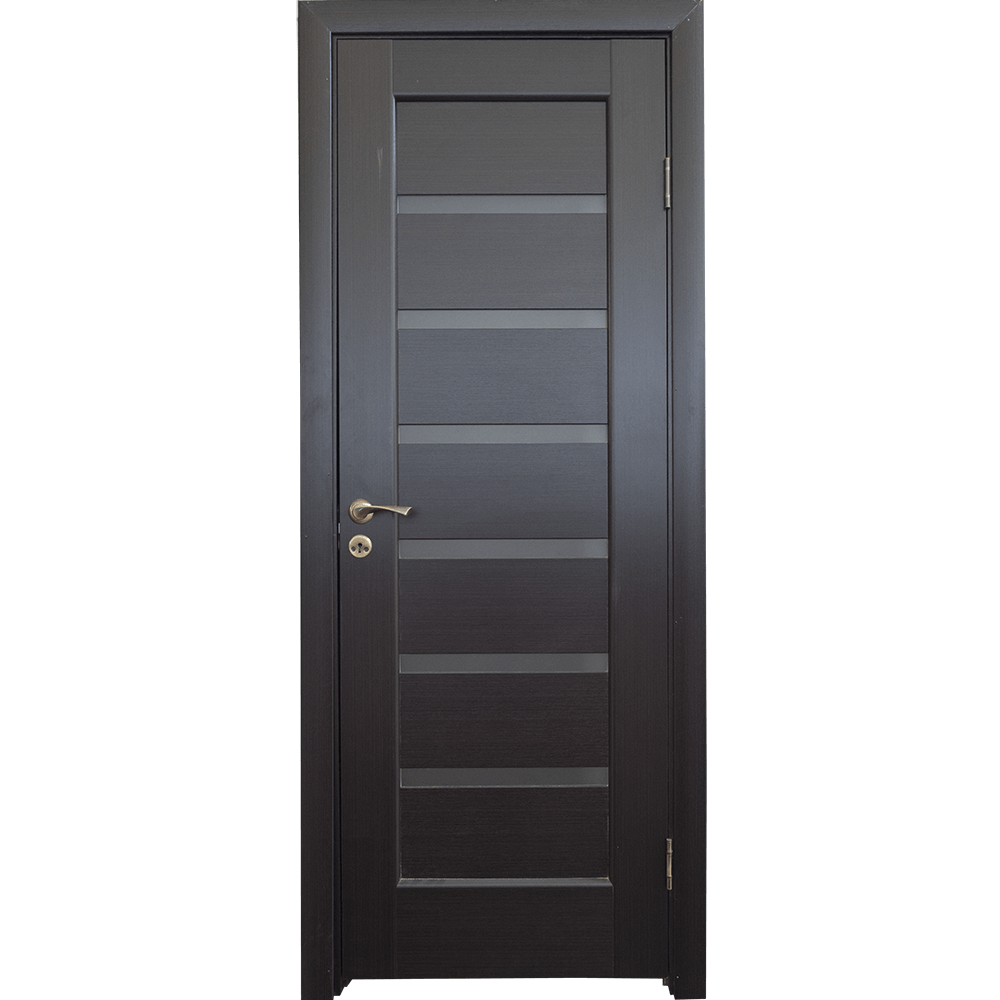 Usa interior celulara Nostra Linneya, reversibila, MDF, wenge, toc fix, 200 x 80 x 4 cm
