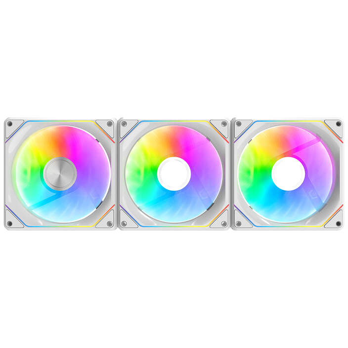 Ventilator Carcasa Gauss G24 3in1 2000RPM 33.55dBA 52.96CFM RGB Alb