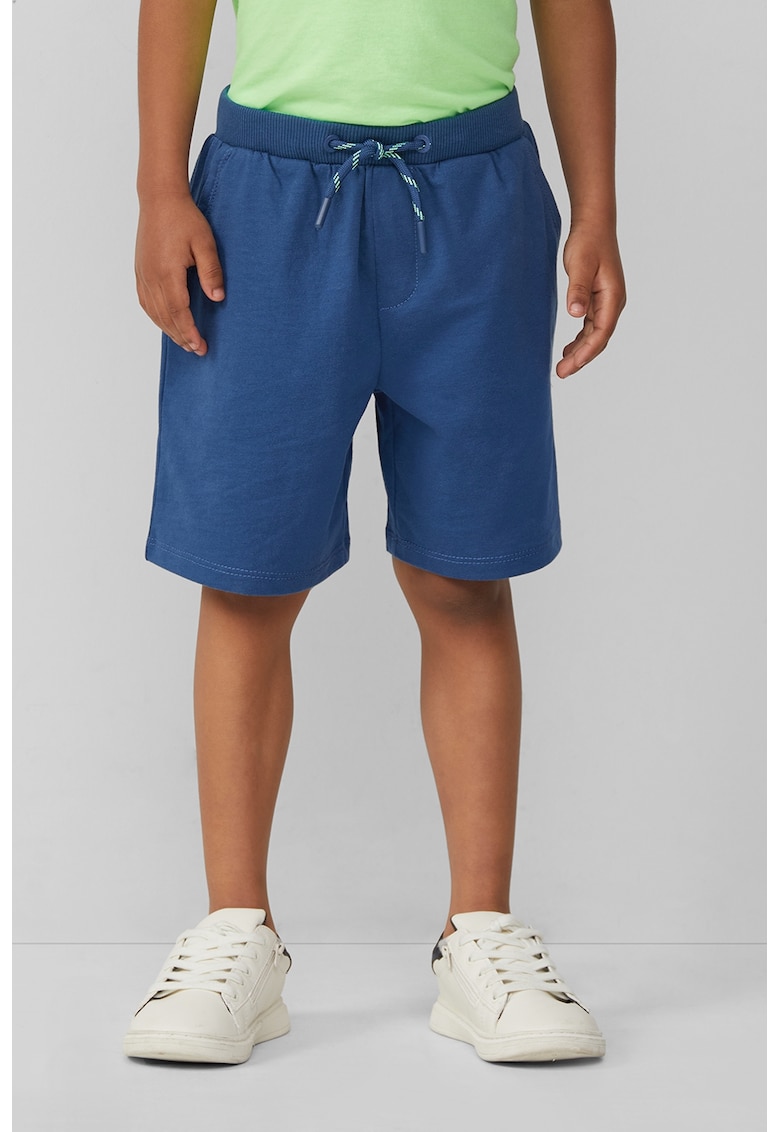 Oferte la Pantaloni scurti cu talie ajustabila si model uni - Albastru inchis