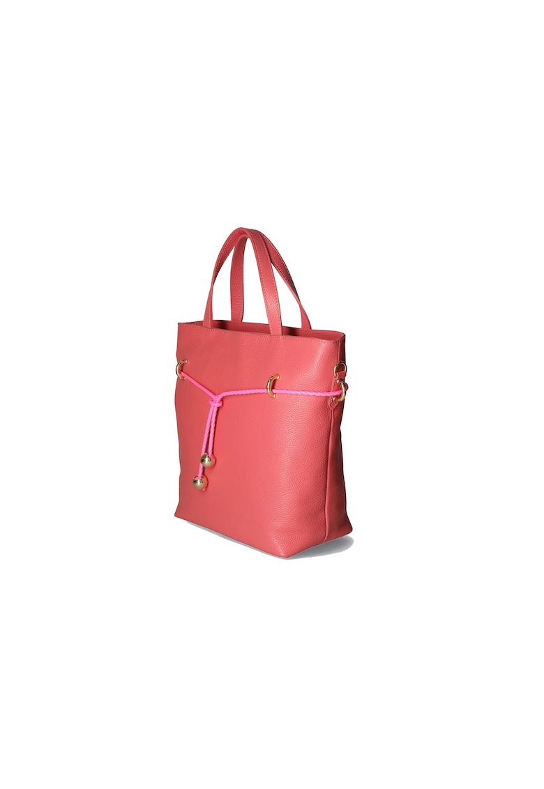 Geanta bucket de piele - Roz