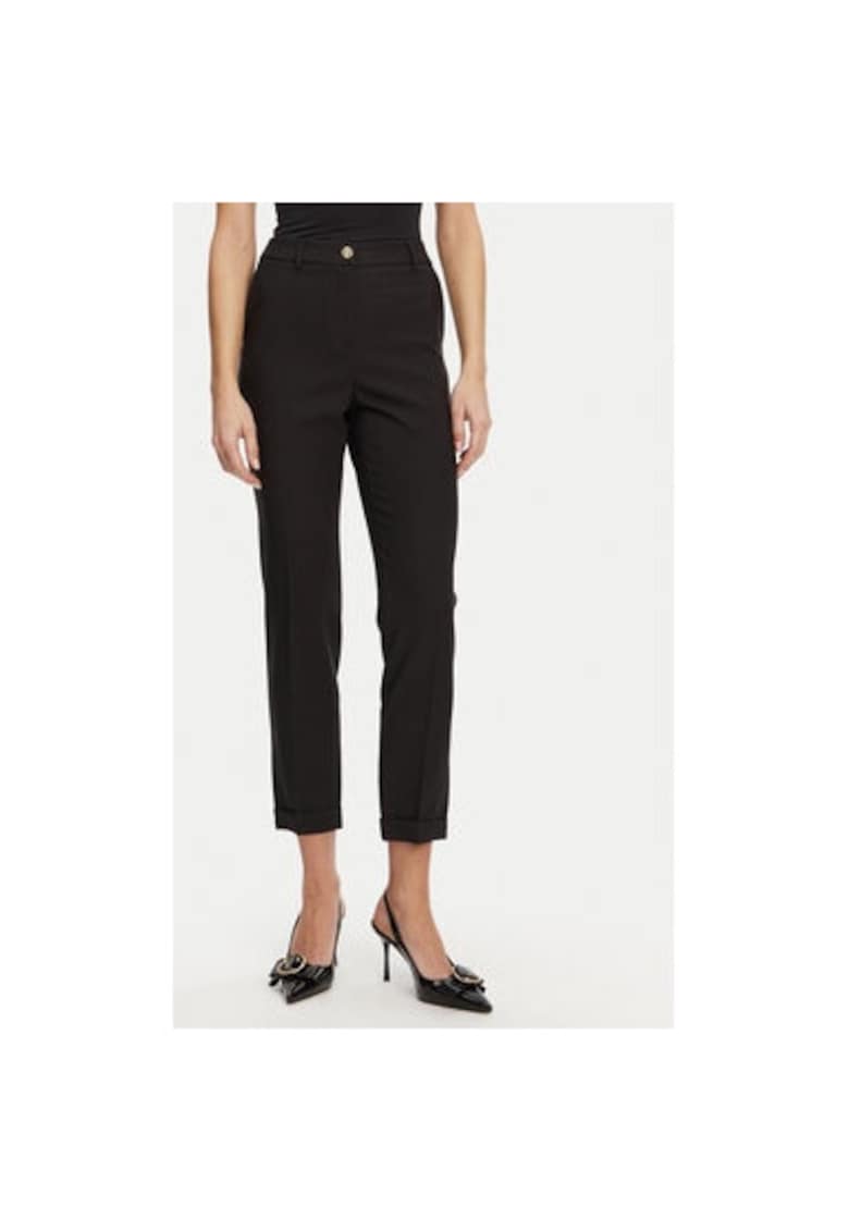 Pantaloni dama -  305290915 - Poliester - Negru - Negru
