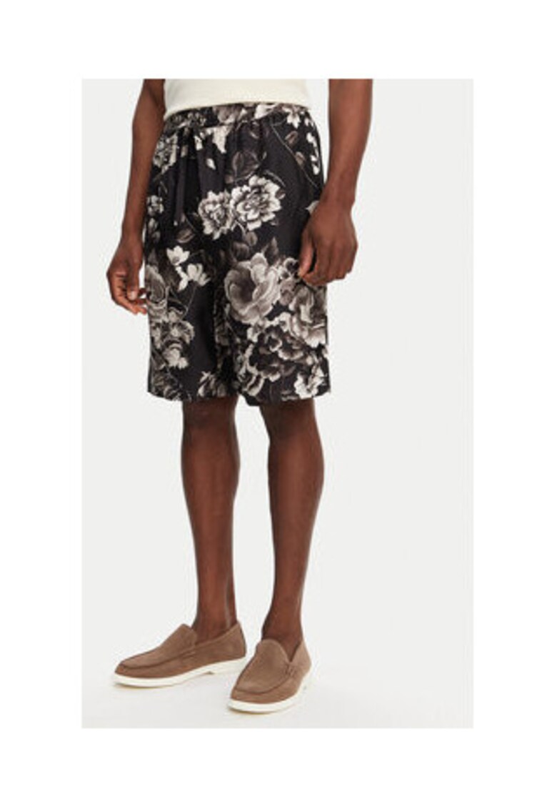 Pantaloni scurti Dolce Gabbana barbati - negru - matase -