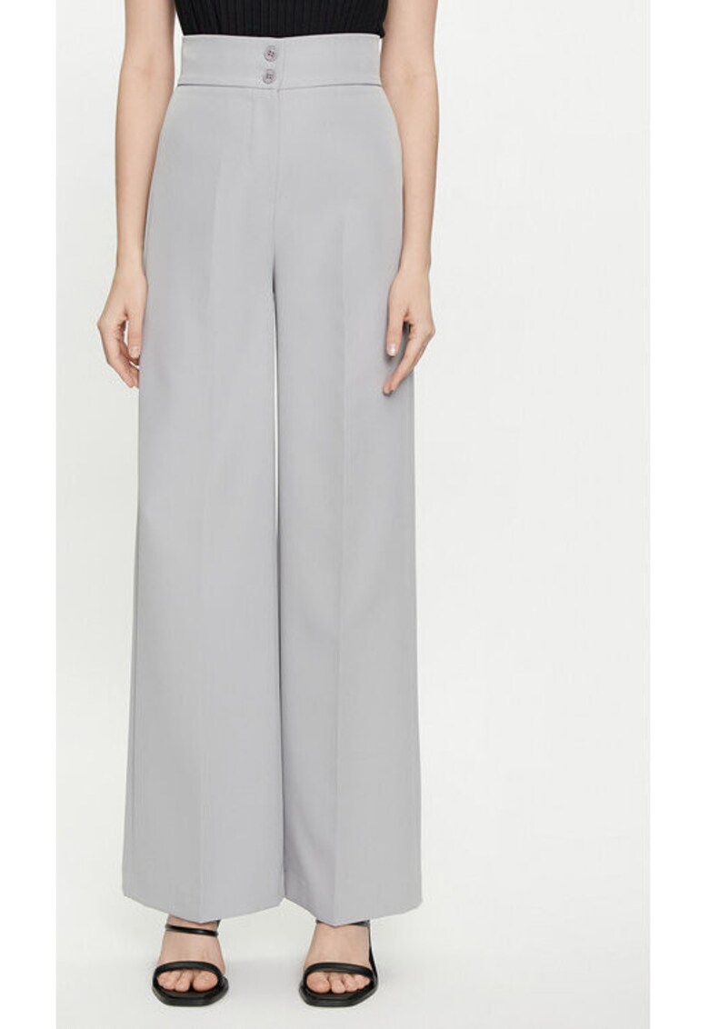 Pantaloni dama -  304139512 - Poliester - Gri - Gri