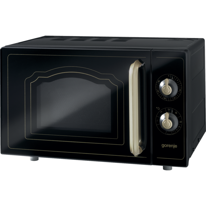 Cuptor cu microunde Gorenje MO4250CLB, Retro, 700W, 20L, grill, negru