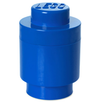 Cutie rotunda depozitare LEGO 1x1 albastru inchis