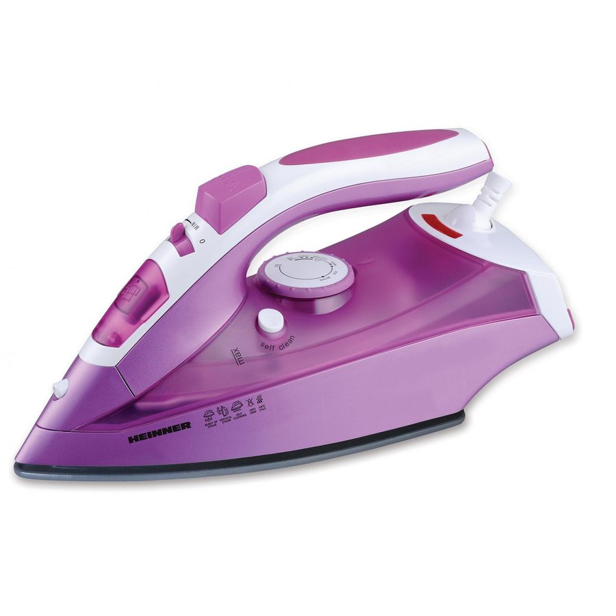 Fier de calcat Heinner 2900, Purple, 2400W, talpa ceramica