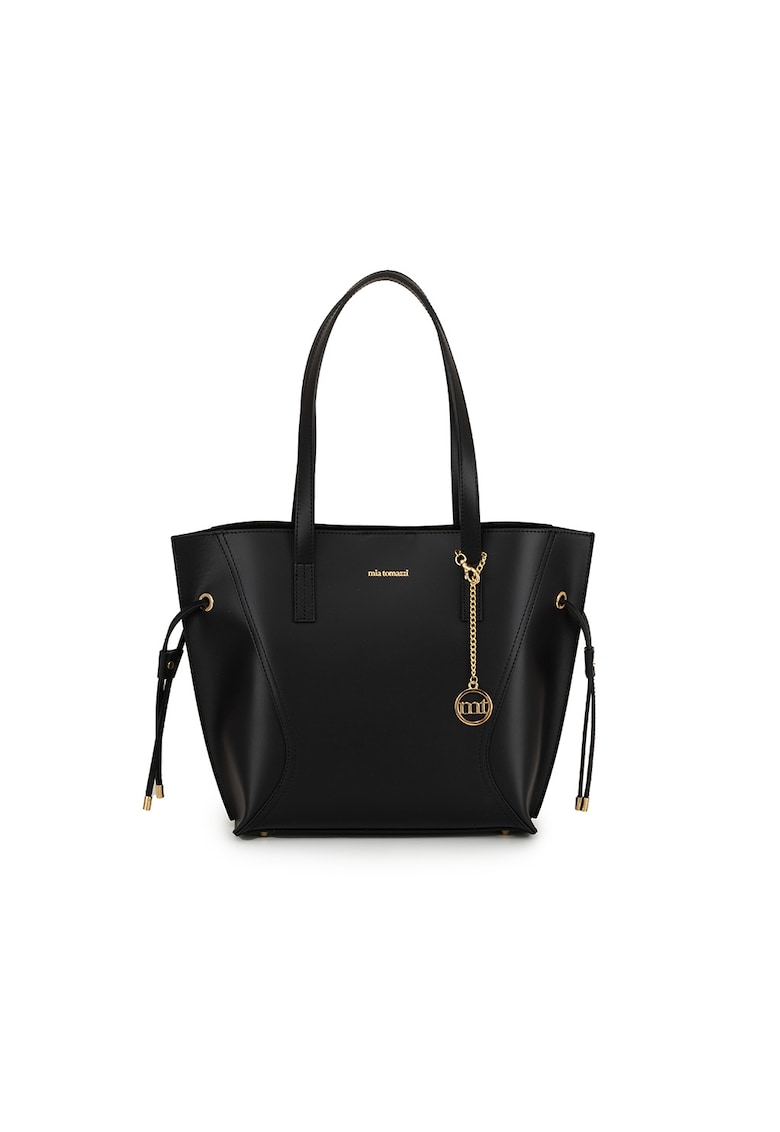 Geanta shopper de piele - Negru