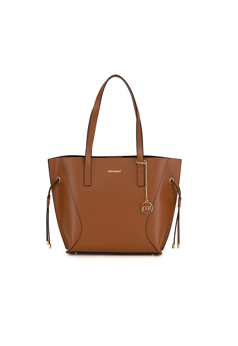 Geanta shopper de piele - Maro scortisoara