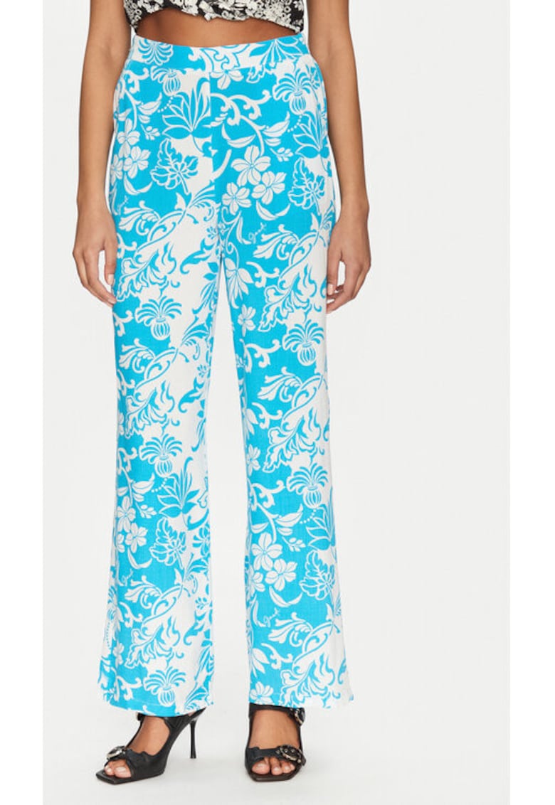 Pantaloni dama -  305244963 - Viscoza - Albastru - Albastru