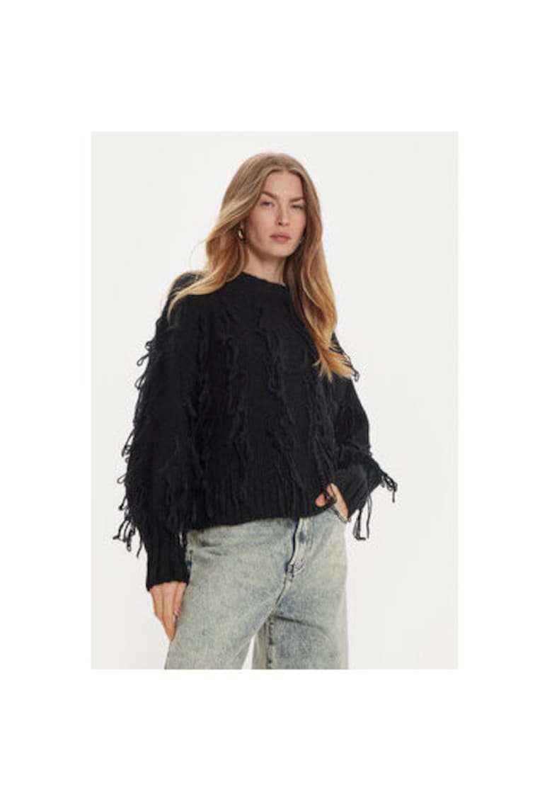 Pulover dama -  304948855 - Acril/Mohair/Poliamida - One Size INTL - Negru