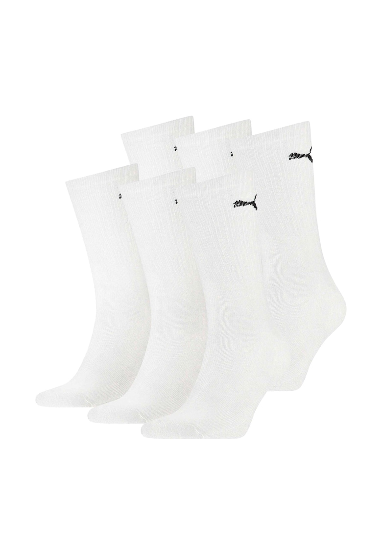 Set de sosete lungi unisex - 6 perechi - Alb