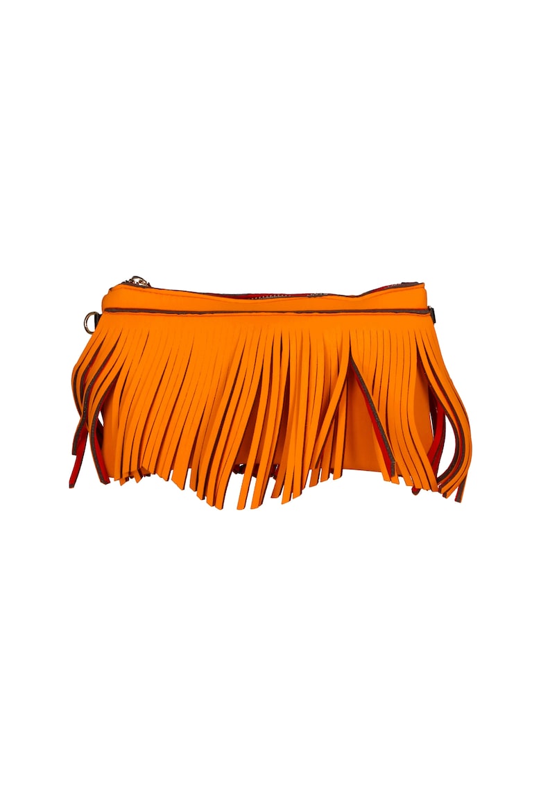 Geanta crossbody cu franjuri - Portocaliu