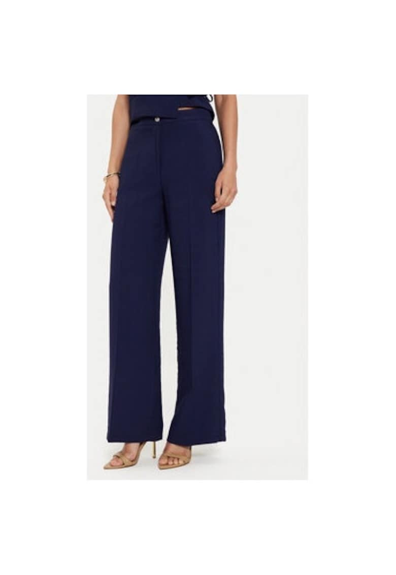 Pantaloni dama -  304573910 - Viscoza - Albastru - Albastru