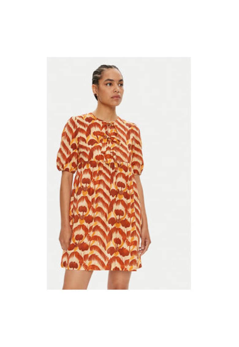 Rochie dama -  304554513 - Bumbac - Portocaliu - Portocaliu