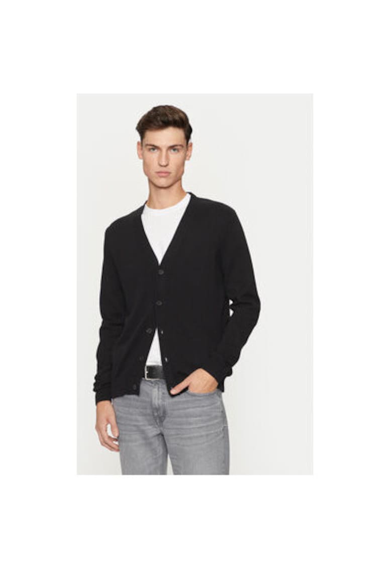 Cardigan barbati -  304400049 - Bumbac - Negru - Negru