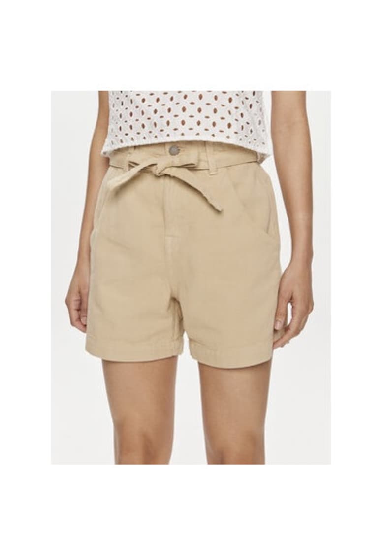 Pantaloni scurti dama -  303802301 - Bumbac - Bej - Bej