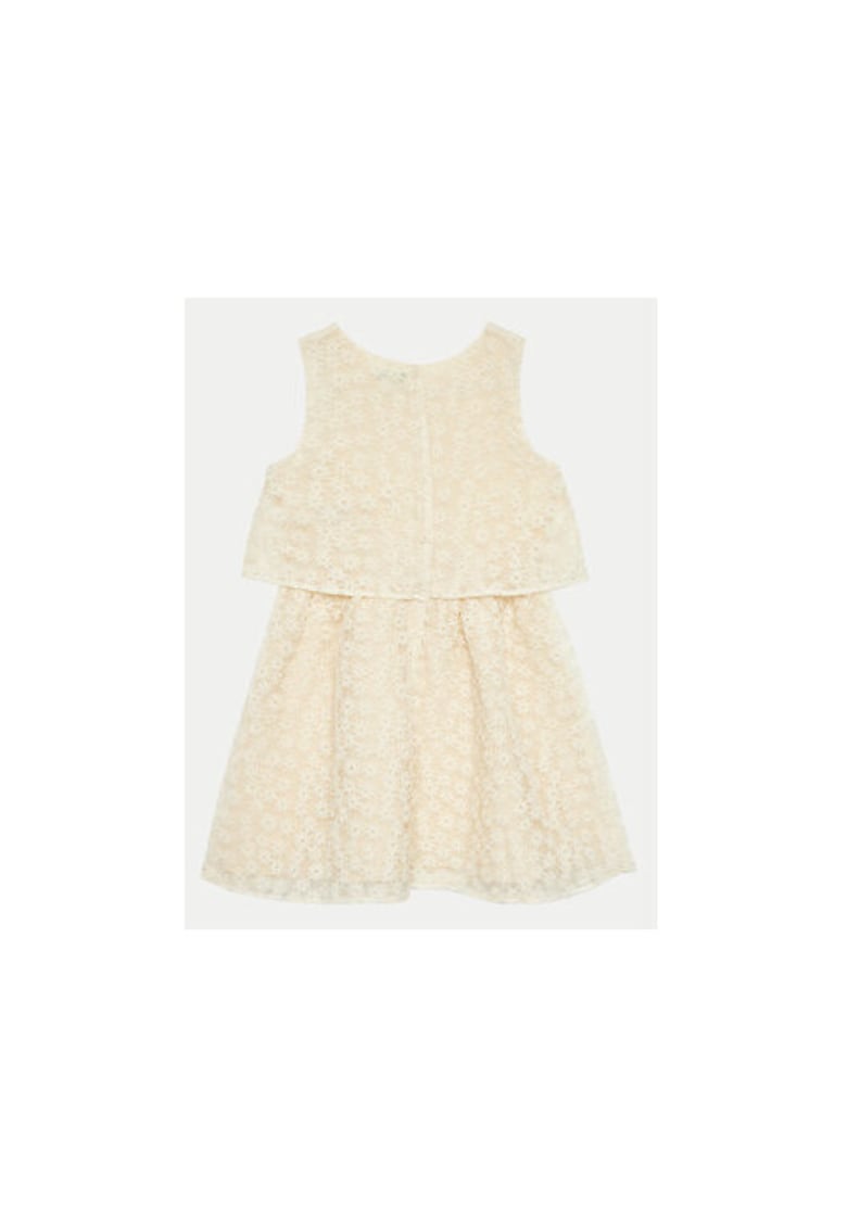 Rochie fete -  303817909 - Bumbac/Nylon - Bej - Bej