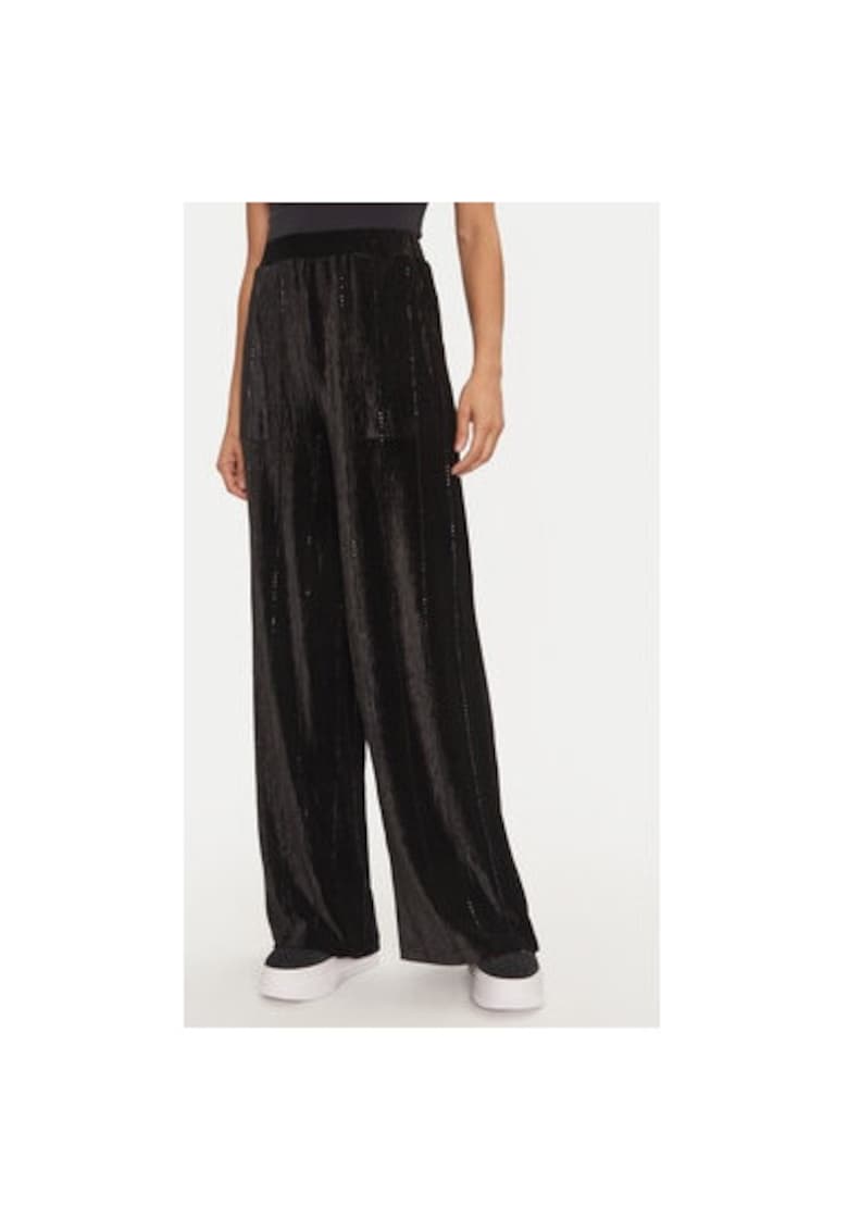 Pantaloni dama -  304449772 - Poliester - Negru - Negru