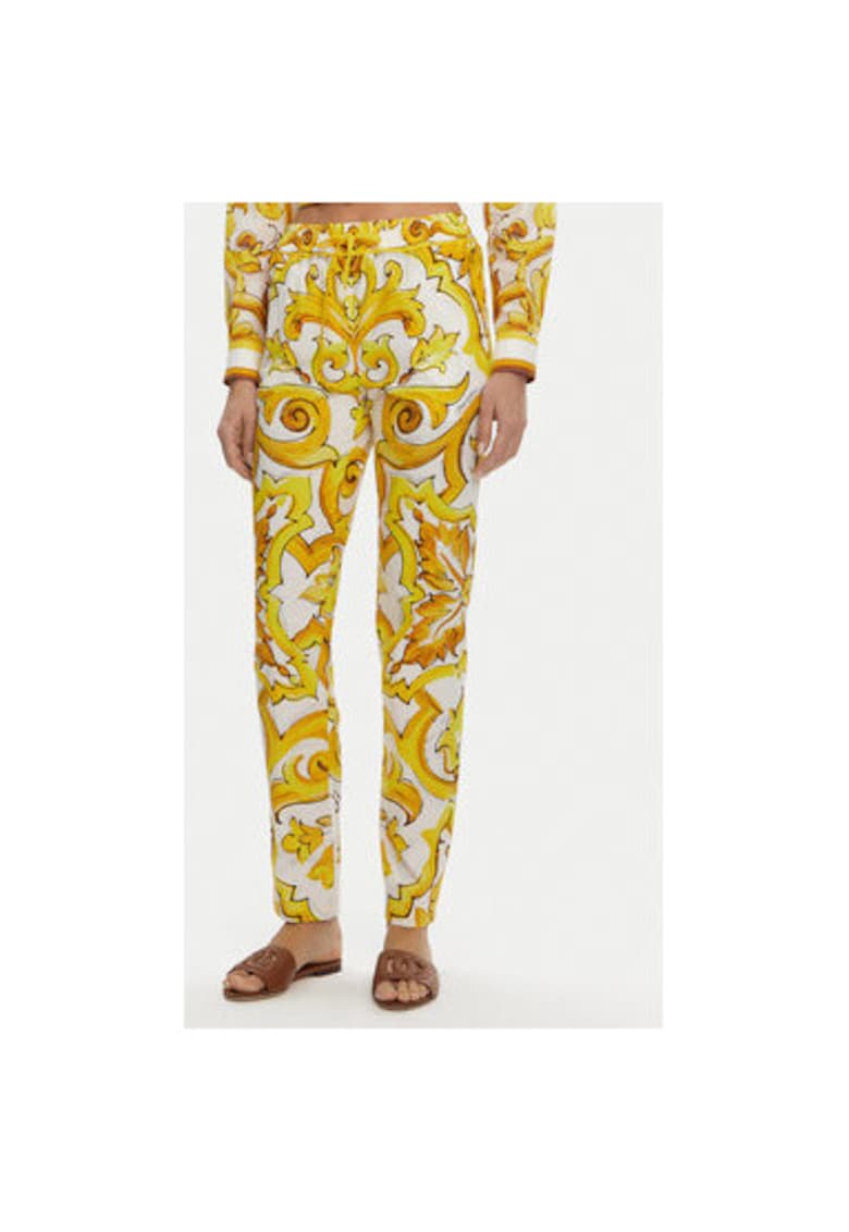 Pantaloni Dama -  305315533 - Bumbac - Galben - Galben