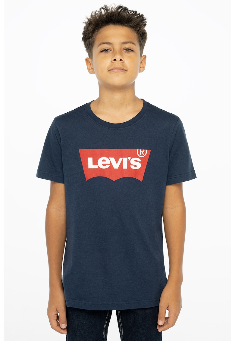 Tricou cu imprimeu logo - Bleumarin