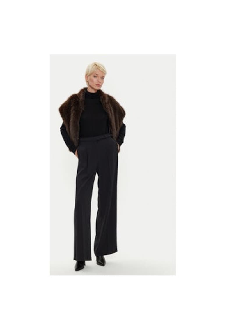 Pantaloni dama -  304857546 - Poliester - Negru - Negru