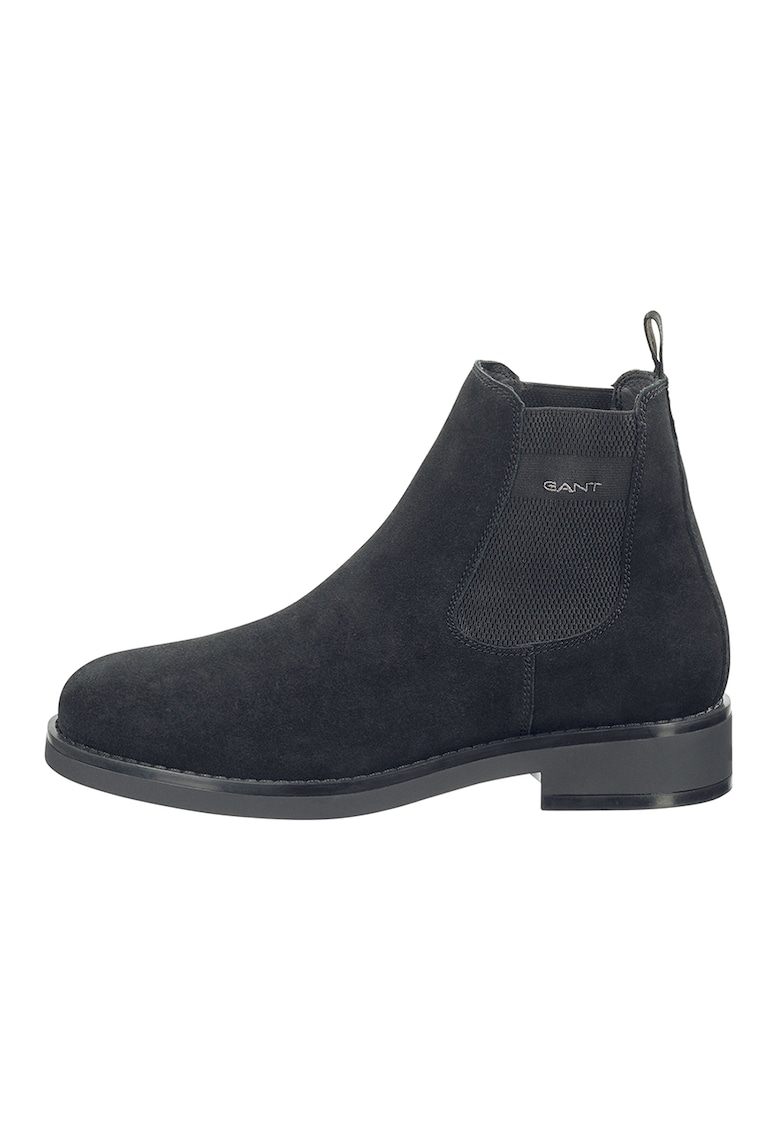 Ghete Chelsea din piele intoarsa - Negru stins