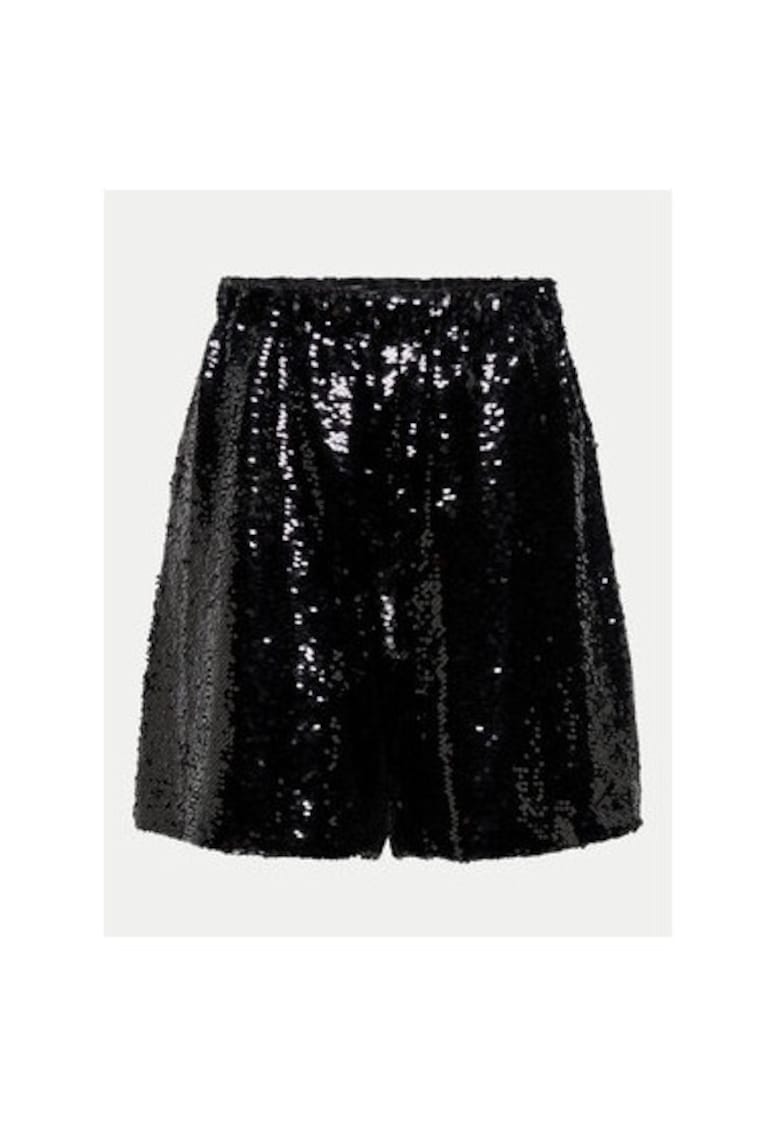 Pantaloni scurti dama -  304494291 - Poliester - Negru - Negru