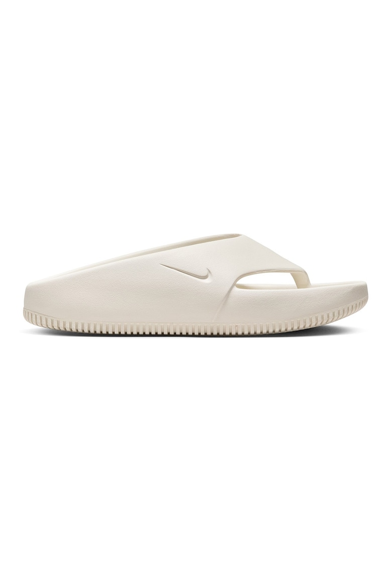 Papuci flip-flop cu detaliu logo Calm - Crem