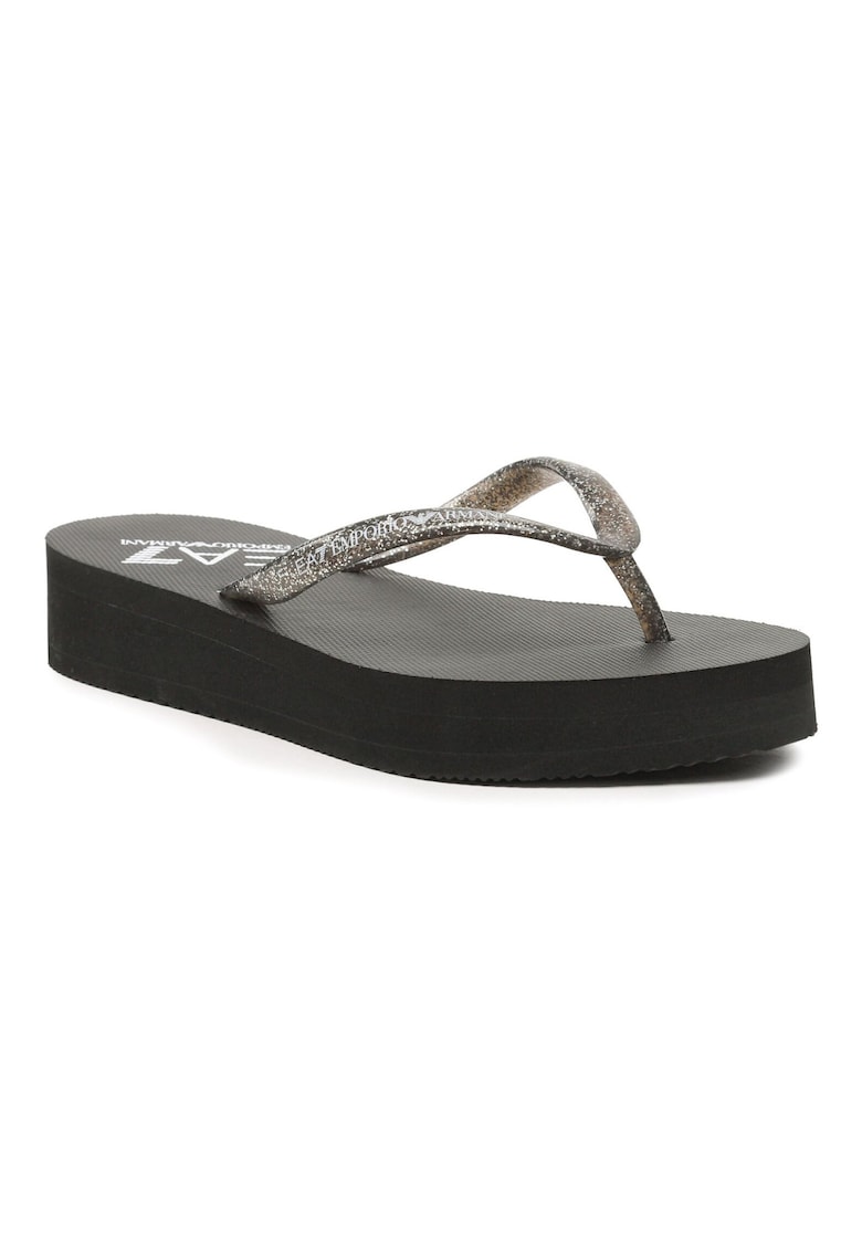 Papuci flip-flop dama -  302746255 - Textil - Argintiu - Argintiu
