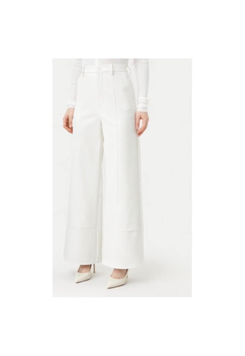 Pantaloni dama -  304921438 - Poliuretan - Alb - Alb