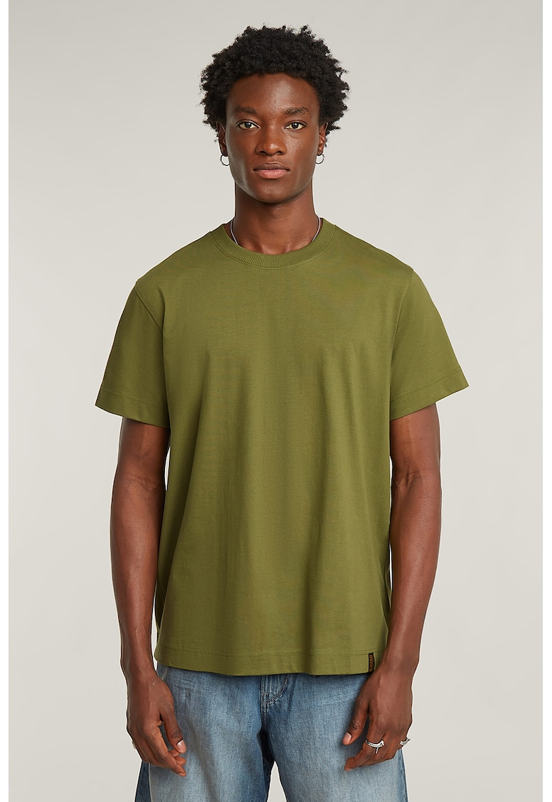 Tricou lejer de bumbac organic Essential - Kaki pal