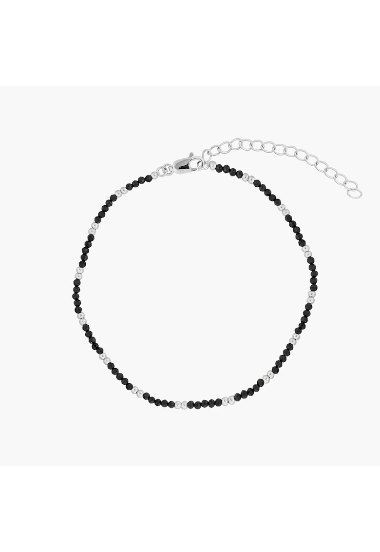 Bratara de picior din argint Summerscape - Black Spinel - 21-26 cm