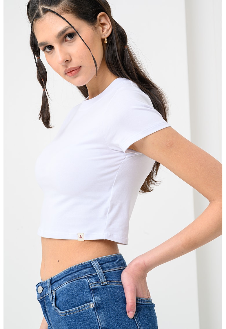 Tricou crop slim fit