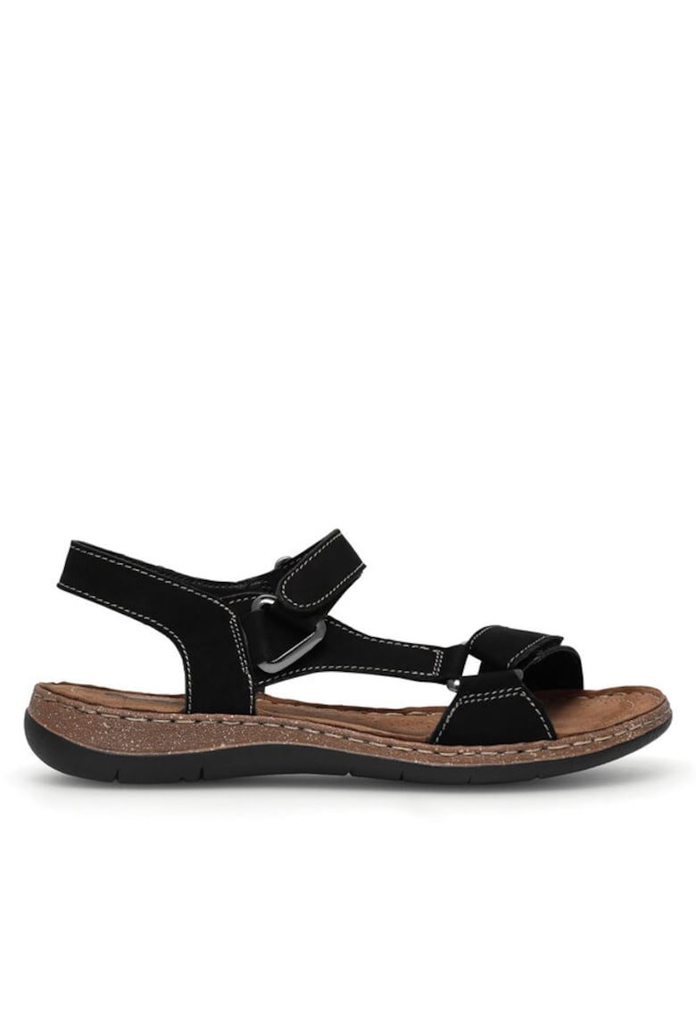Sandale dama -  Piele naturala - Negru - Negru