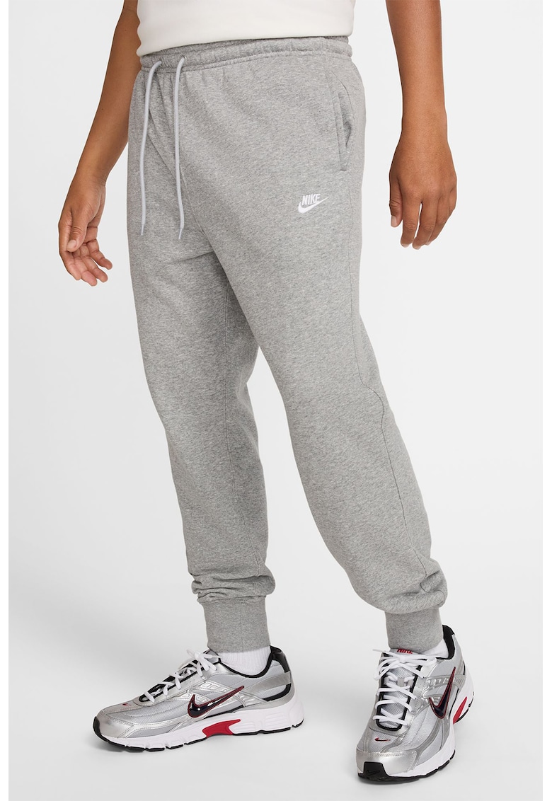 Pantaloni de trening din amestec de bumbac cu logo - Gri melange