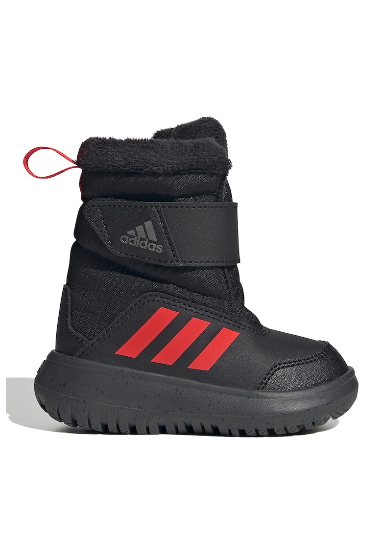 Cizme cu velcro Winterplay - Negru/Rosu vermillion